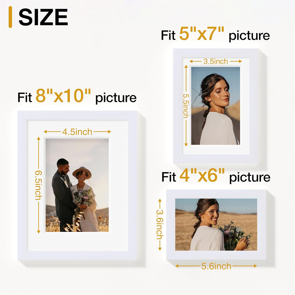 Vittanly 12 Pack Picture Frames Collage Wall Decor, White