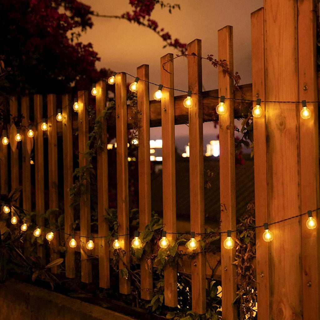 Mlambert 200Ft(2x100Ft) Outdoor String Lights, 60+4 G40 Globe Bulbs, Black