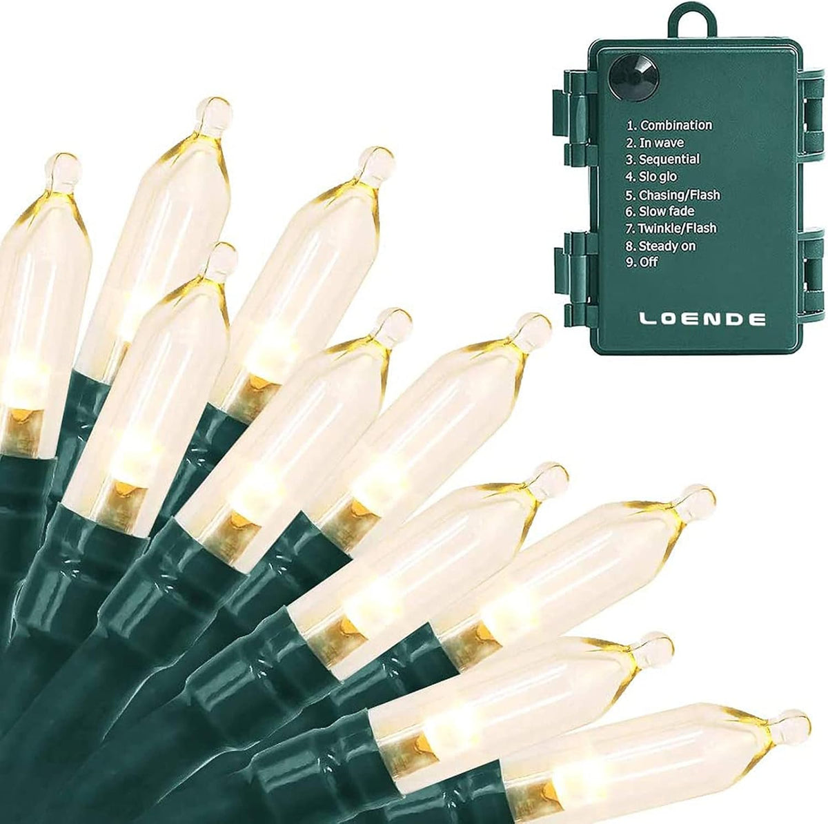 18ft 50 LED Battery Operated Christmas Lights, 8 Modes with Timer - Waterproof for Indoor & Outdoor Decor