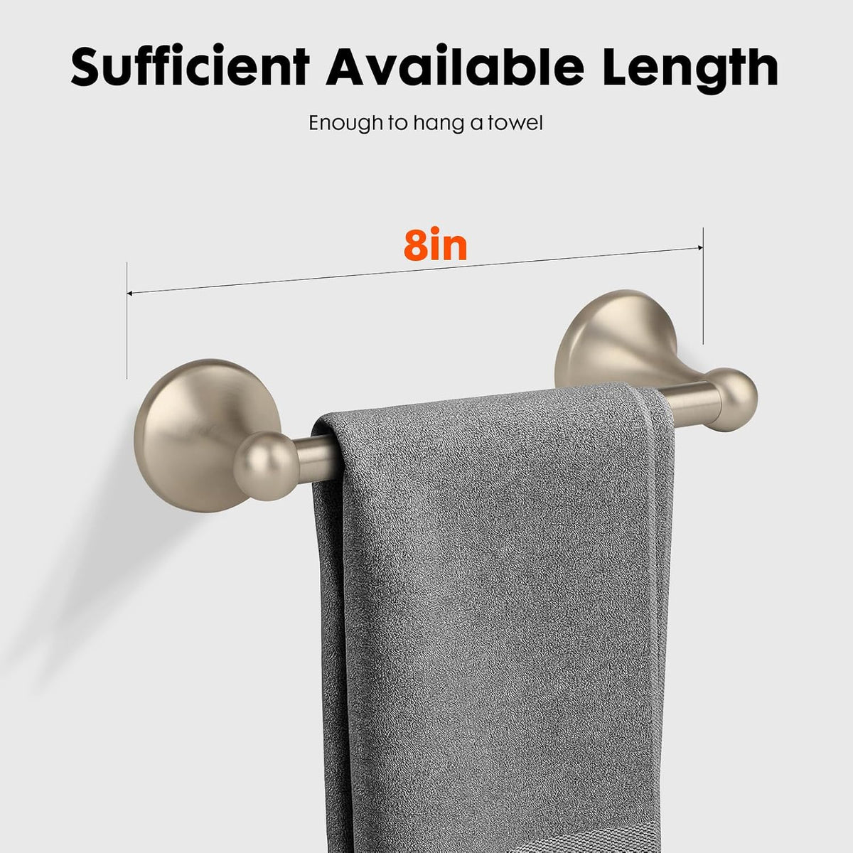 Hand Towel Bar Hand Towel Holder for Bathroom Brushed Nickel