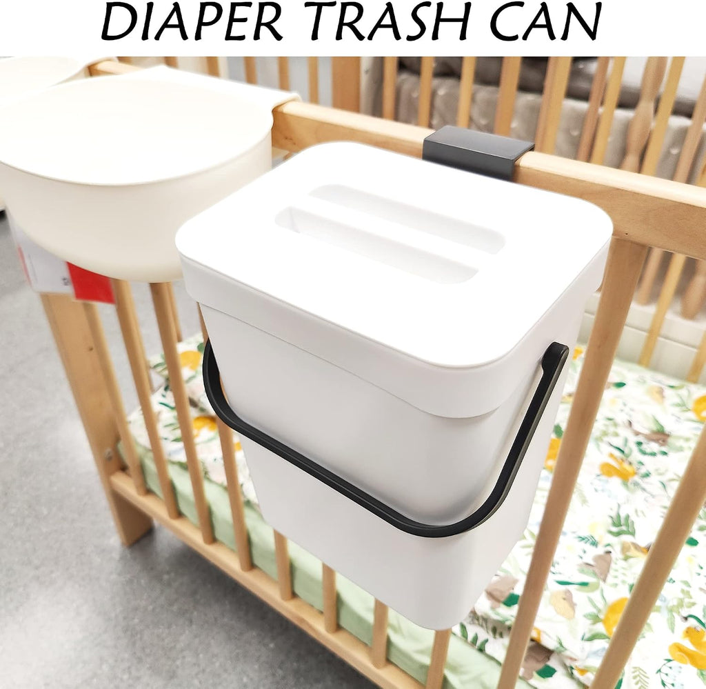 stonespace 1.3 Gal Kitchen Compost Bin, Hanging Trash Can for Cabinet Door