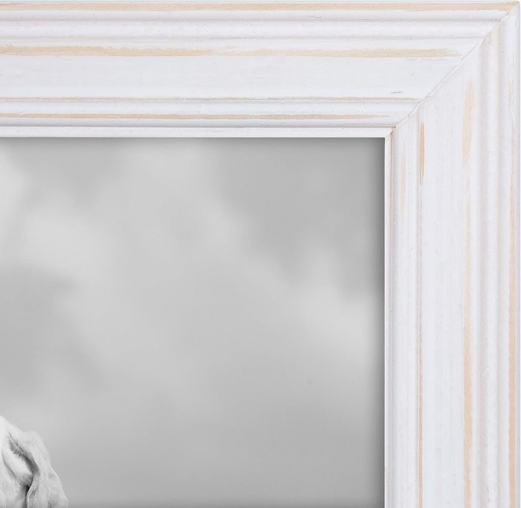 Kate and Laurel Bordeaux Gallery Frame Wall Kit, Set of 6 with Assorted Size Frames in 3 Different Finishes - Whitewash, Charcoal Gray, and Rustic Gray