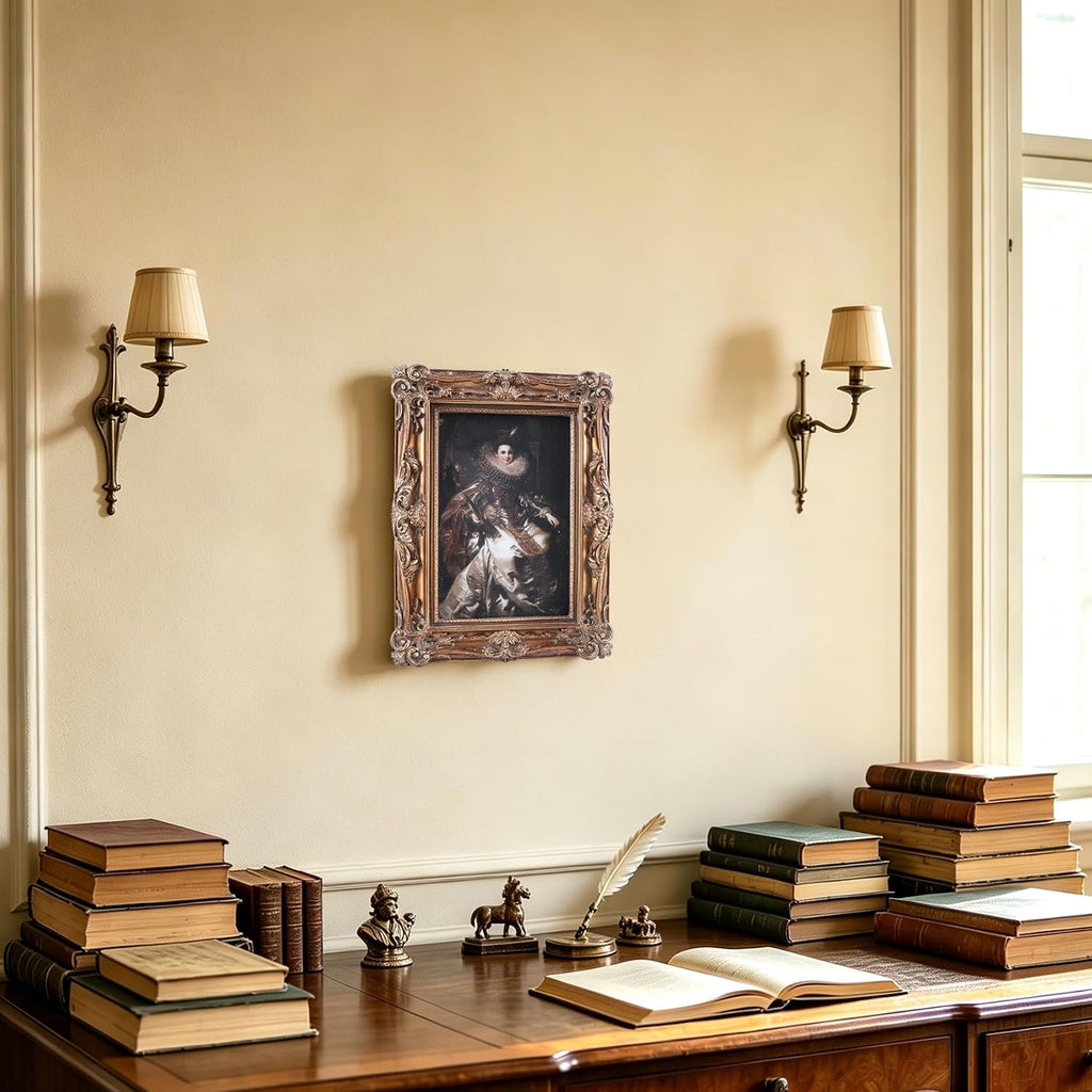 5x7 Vintage Picture Frames Ornate Bronze Antique Picture Frames 5x7 photo frame with Front Glass for Wall Hanging and Tabletop Unique Home Decor Wall Decor Living Room Victorian Style