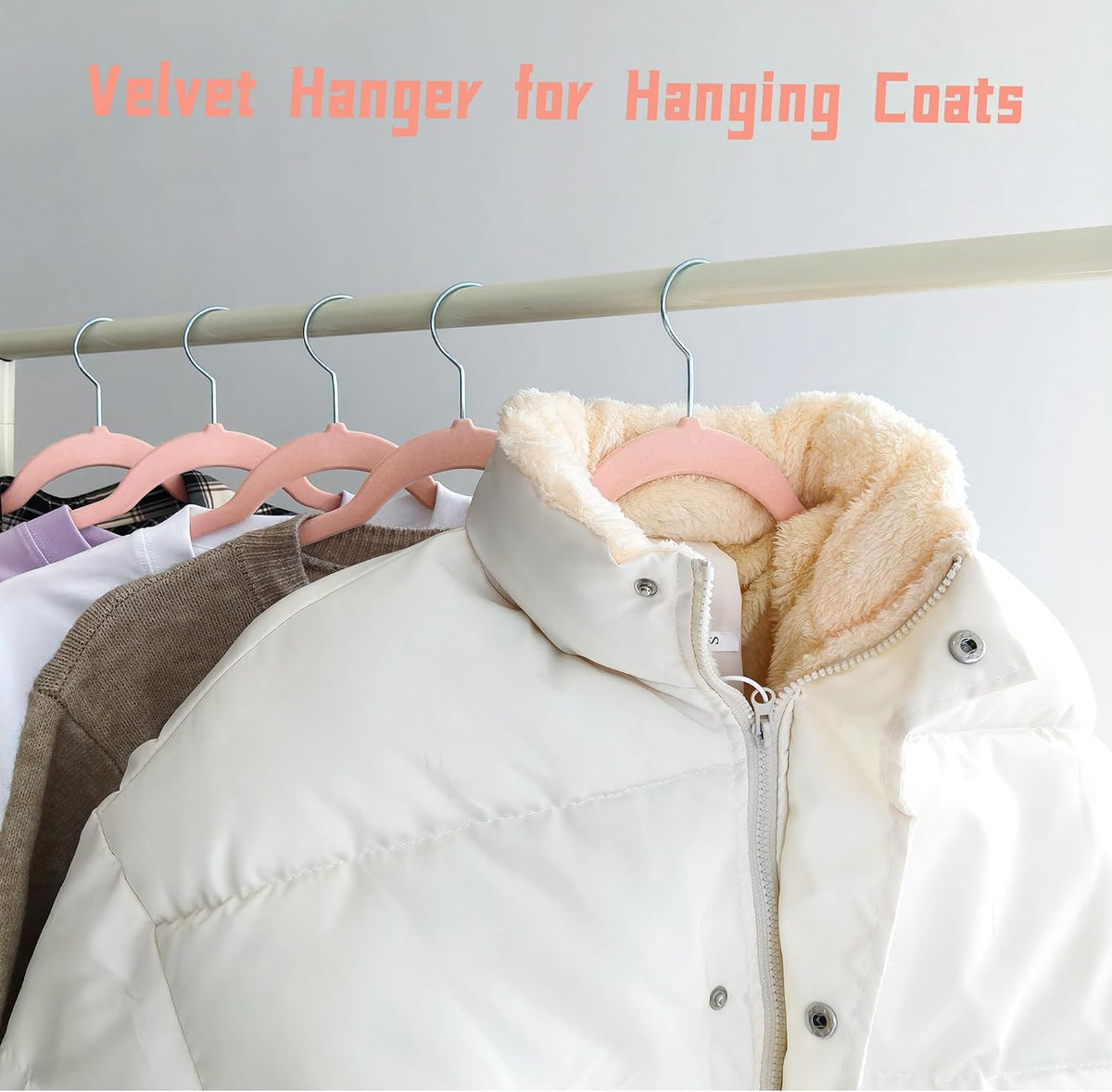 Pink Velvet Hangers 100 Pack, Adult Hangers Anti-Slip Slim Space Saving Hangers with 360° Swivel Hook, 17.5 Inch Clothes Hangers for Coats,Sweater,Jackets,Dresses, Shirts, Suits & T-Shirts