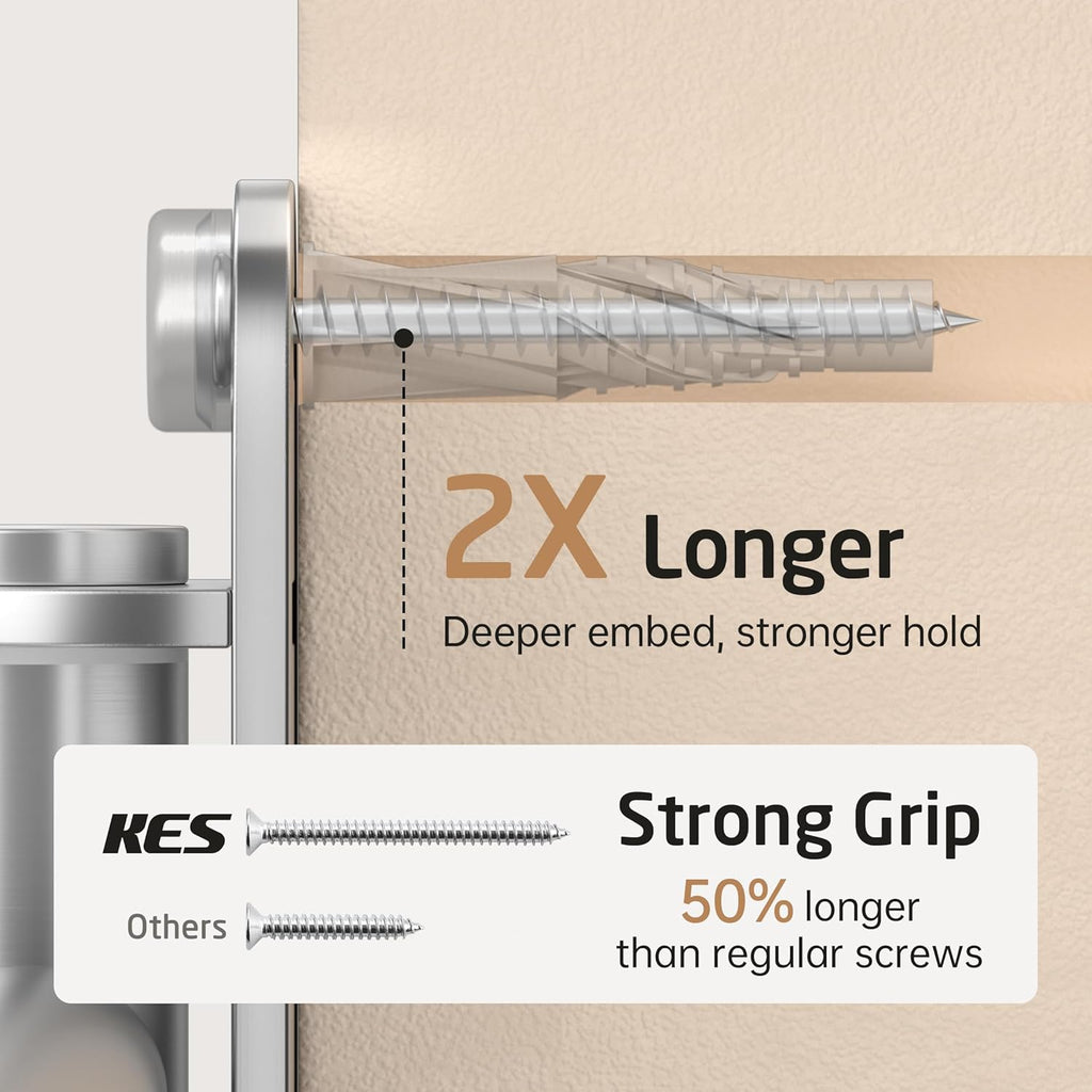 KES Swivel Towel Rack for Bathroom, Long 19.5" 4-Arm Swing Out, Brushed