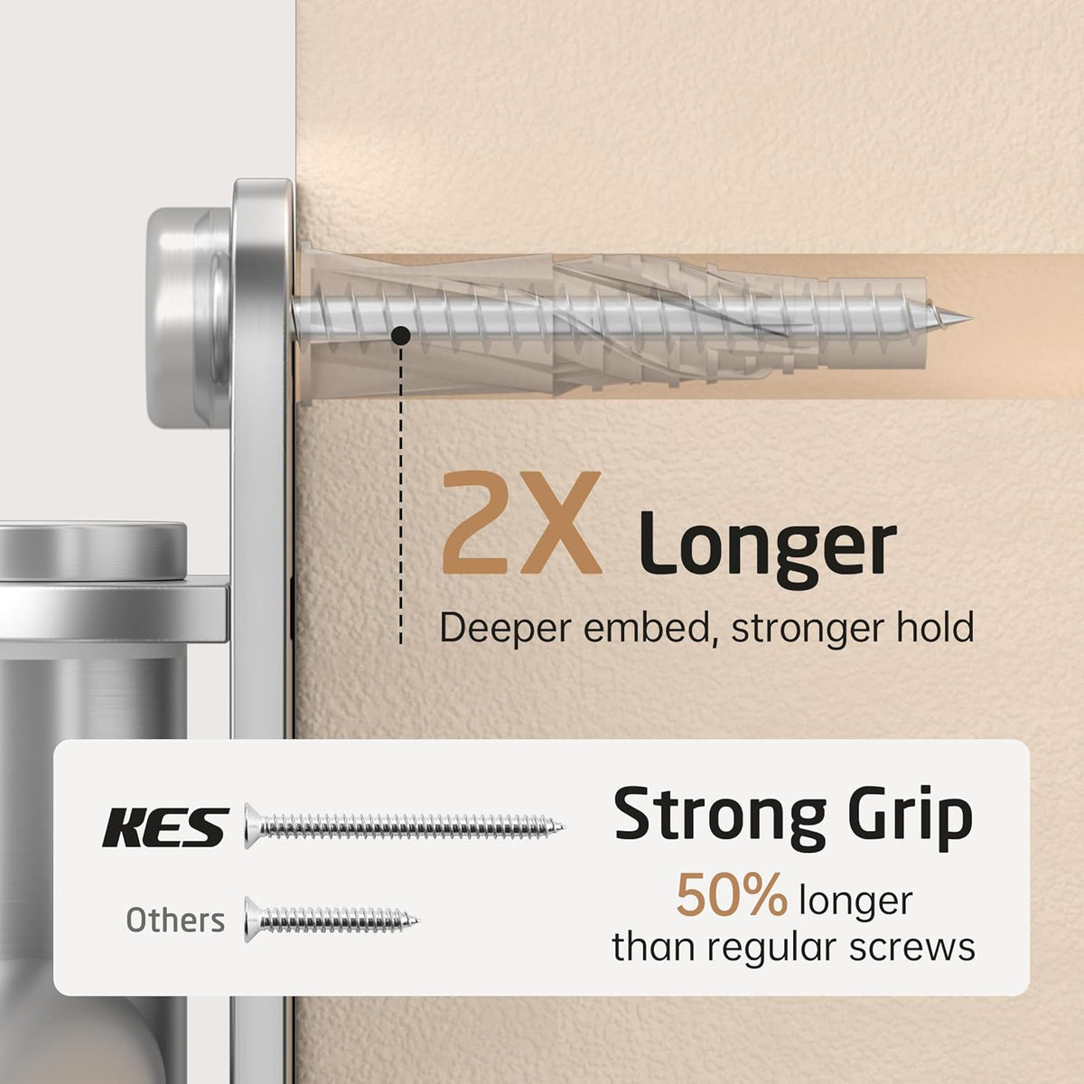 KES Swivel Towel Rack for Bathroom, Long 19.5" 4-Arm Swing Out, Brushed