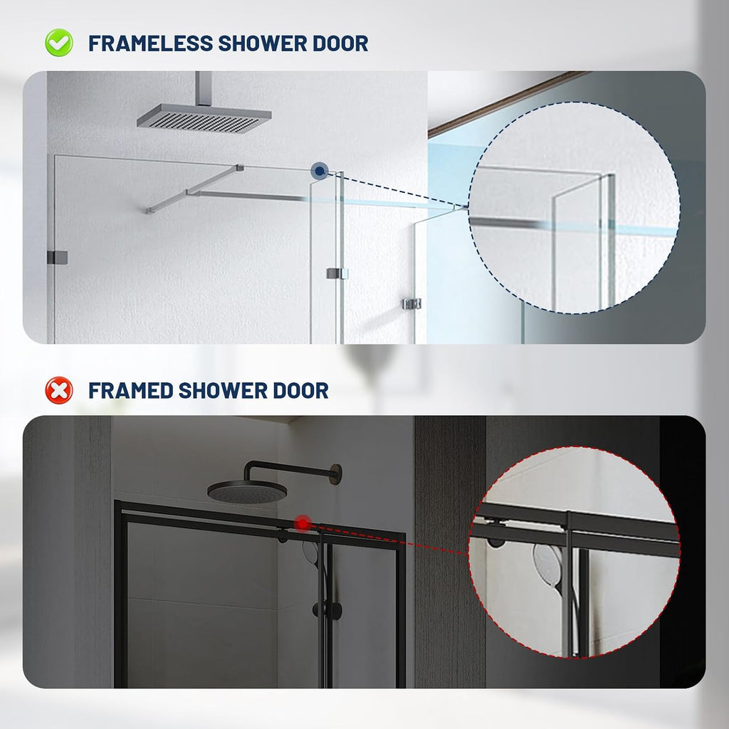 BWE 2 Pack Shower Door Hooks,304 Stainless Steel Over Door Hooks