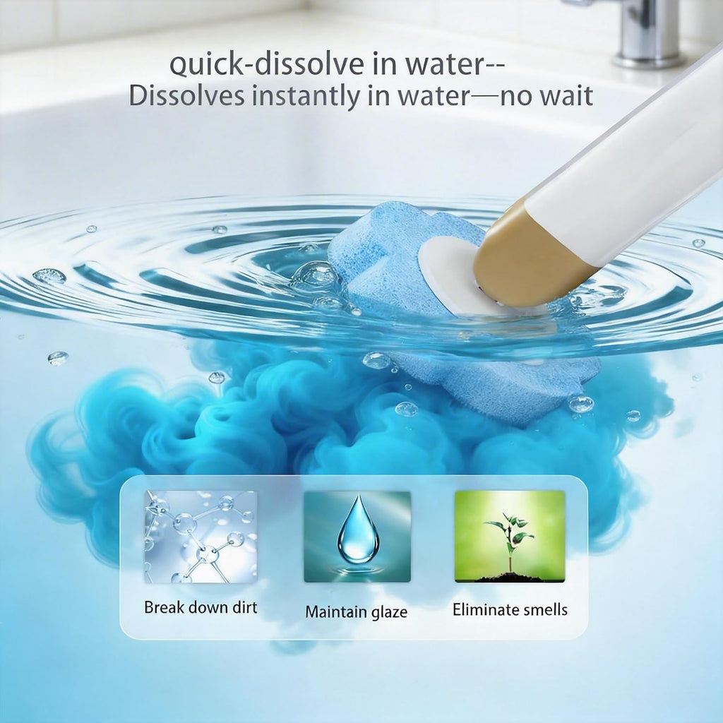 Disposable Toilet Brush with 48 Refills Holder Wall Mount Scrub kit