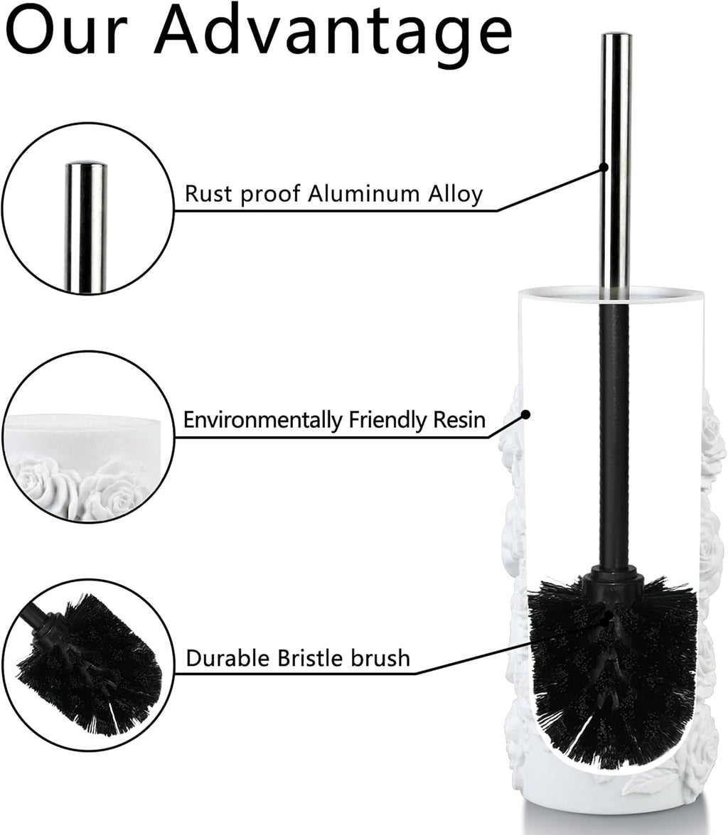 Toilet Brush and Holder Set for Bathroom, Stylish and Durable Cleaning Tool with Modern Design, Compact for Efficient Cleaning