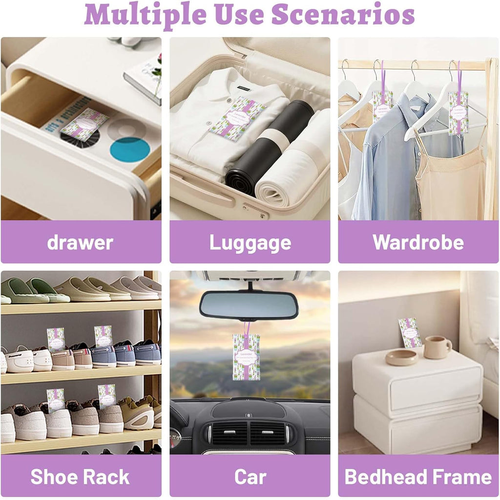 STRN Scented Sachets for Drawer and Closet, Lavender Scent 14 Pack for Home