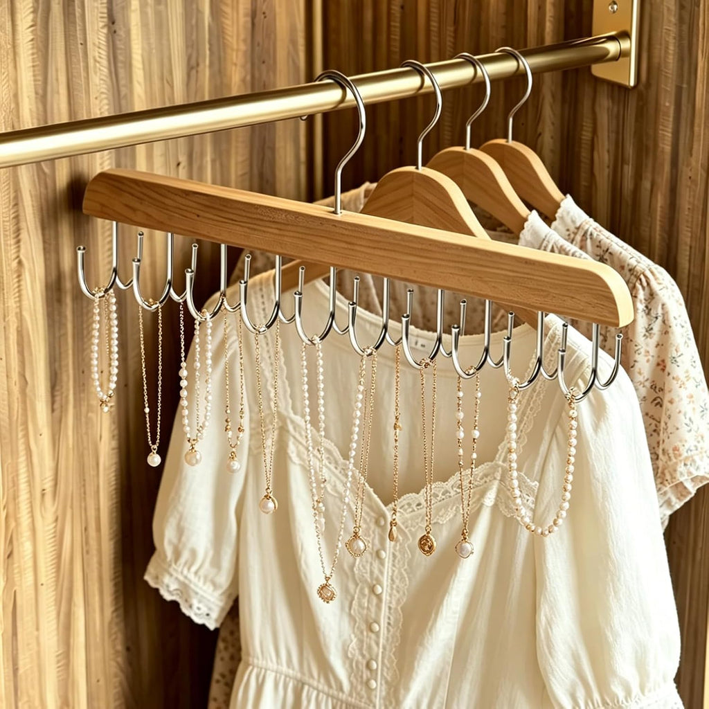 2Pcs Necklace Hanger Wall Mount Jewelry Organizer
