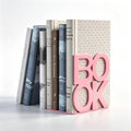 Book Ends Pink Metal BookEnds for Bookrack Desk,Books