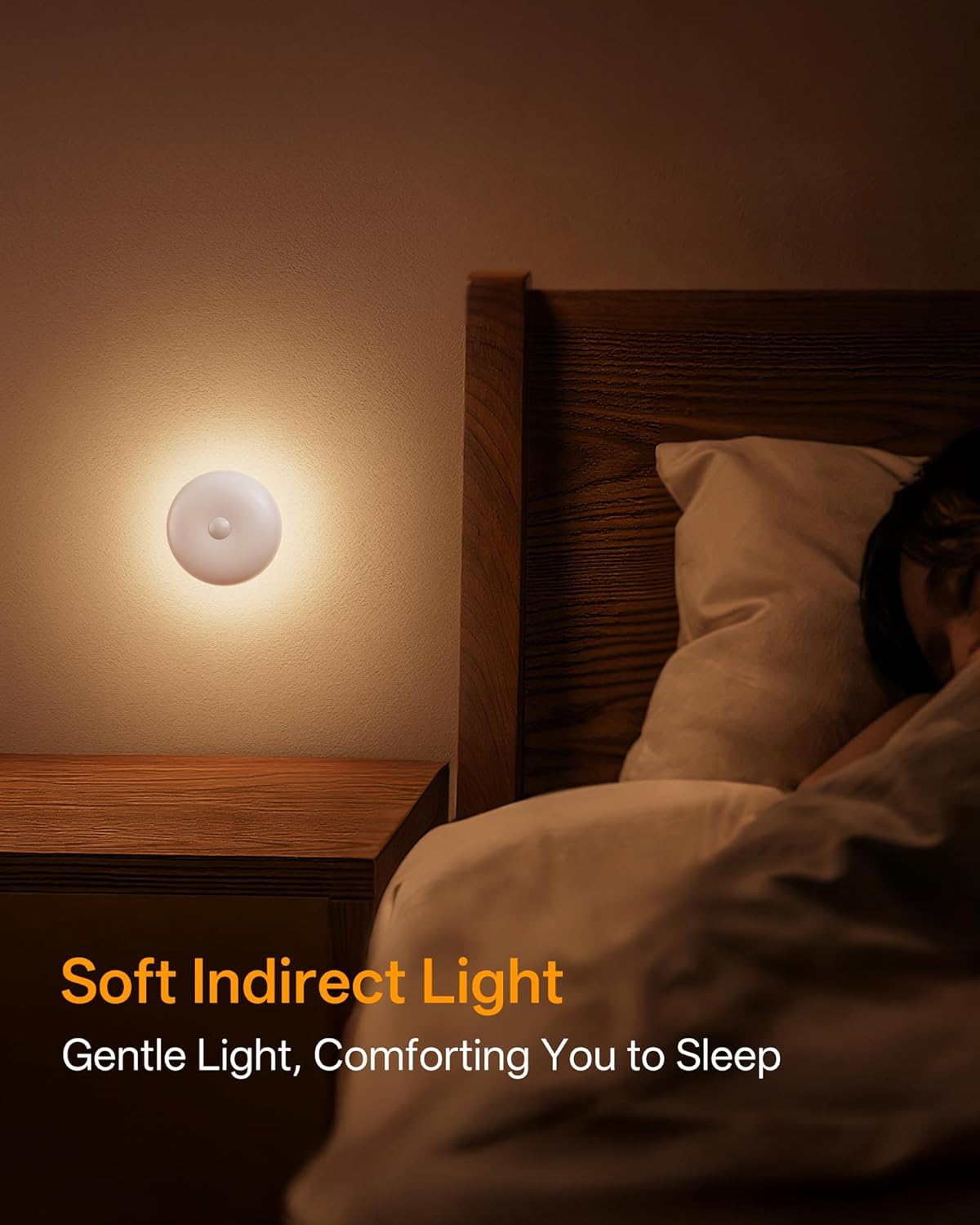 Homelist 2026 New 1500mAh Indirect Lighting Night Light, 3 Pack Bedside Table Lamp, Dimmable Rechargeable Motion Sensor Lights Indoor for Bedroom Nightstand, Cabinet, Porch, Hallway, Stairs