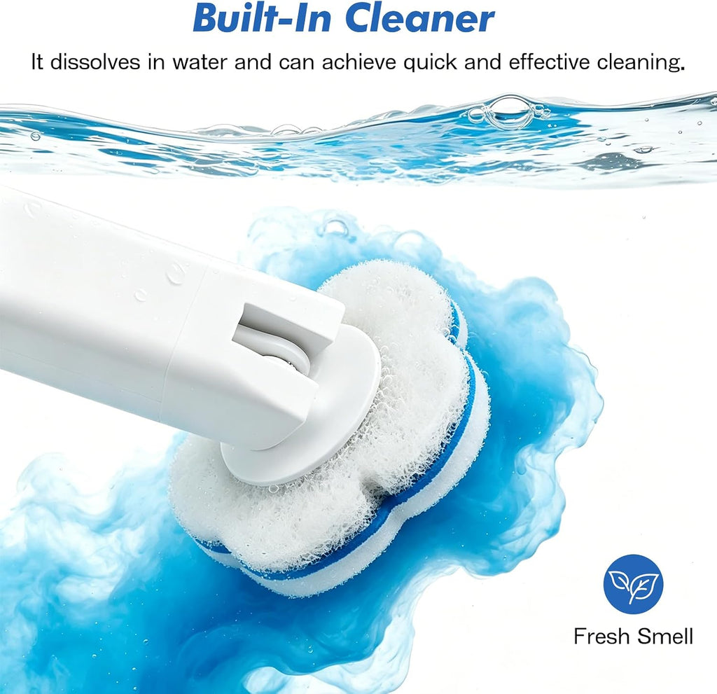 SetSail Disposable Toilet Brush for Bathroom Cleaning, 32 Replacement,White