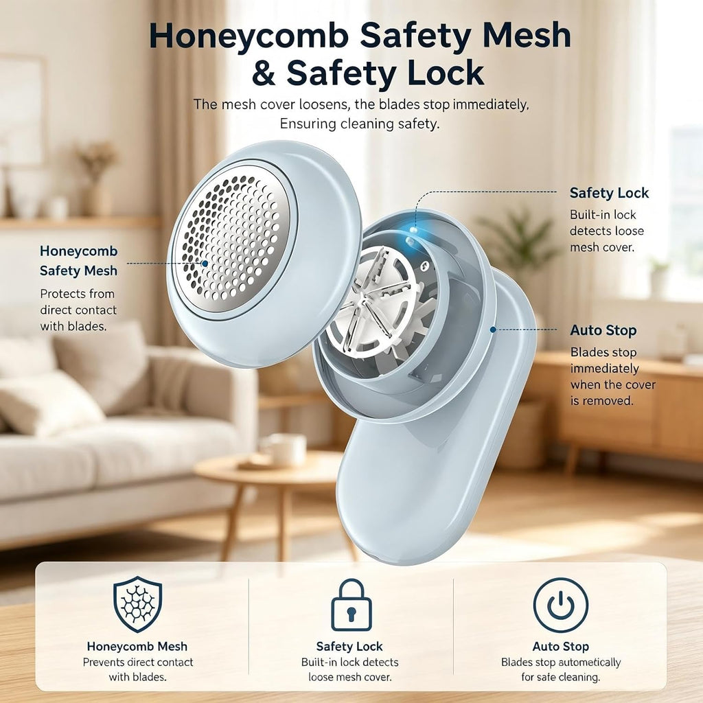 Rechargeable Fabric Shaver,Electric Lint Remover for Clothes & Couch