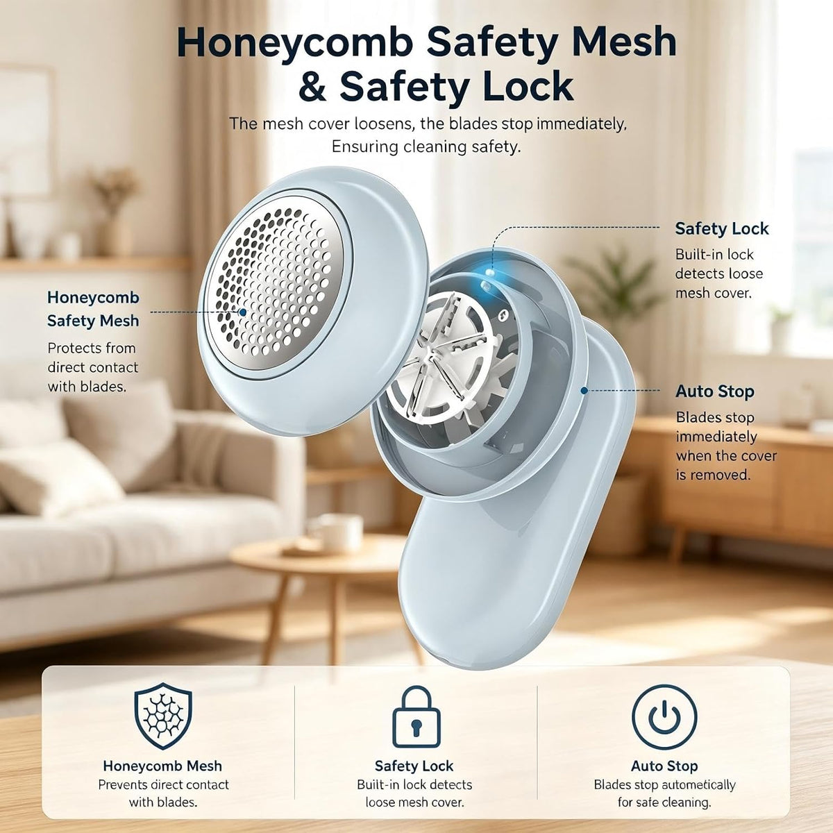 Rechargeable Fabric Shaver,Electric Lint Remover for Clothes & Couch