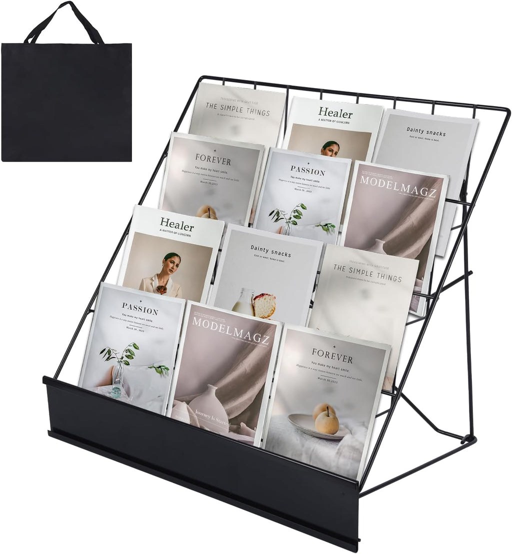 Book Display Rack with Storage Bag for Library Classroom
