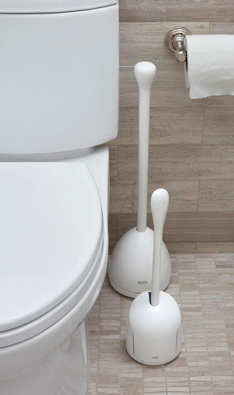 OXO Good Grips Compact Toilet Brush & Automatic Canister Door