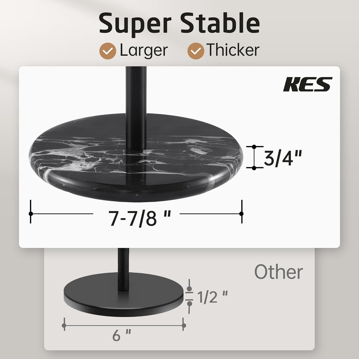 KES Natural Marble Toilet Paper Holder Stand Bathroom Free Standing