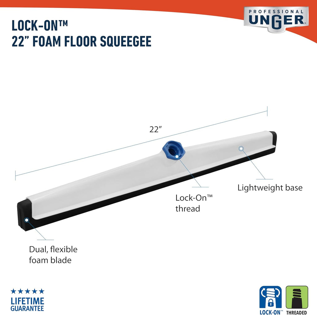 Unger AquaFlex 22" Floor Squeegee with Splash Guard