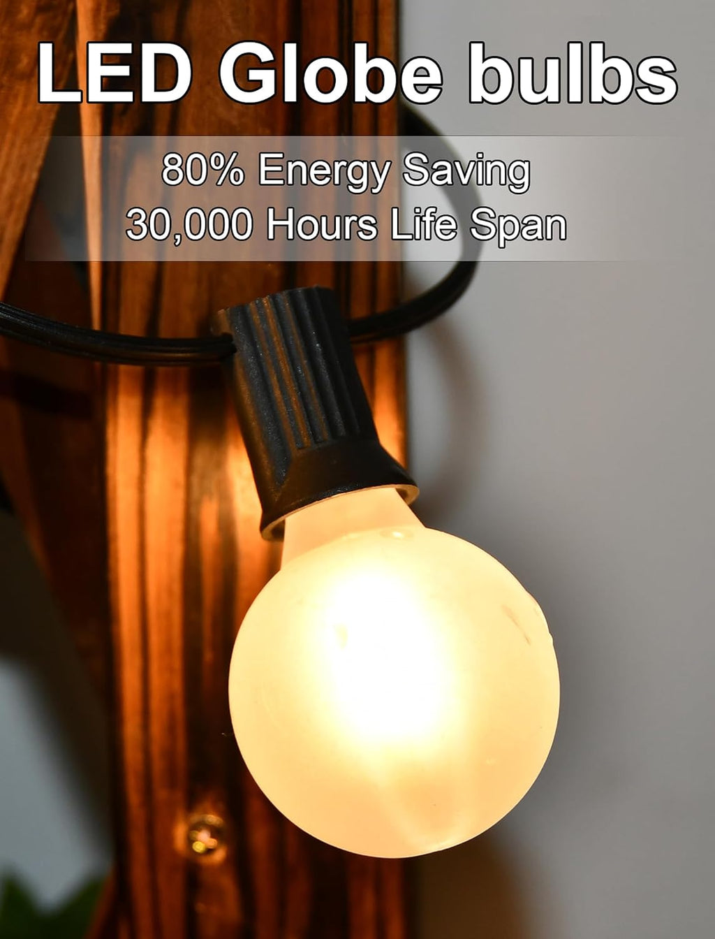 25PK G40 LED Frosted Replacement Bulbs, E12 Candelabra Base Globe Bulbs