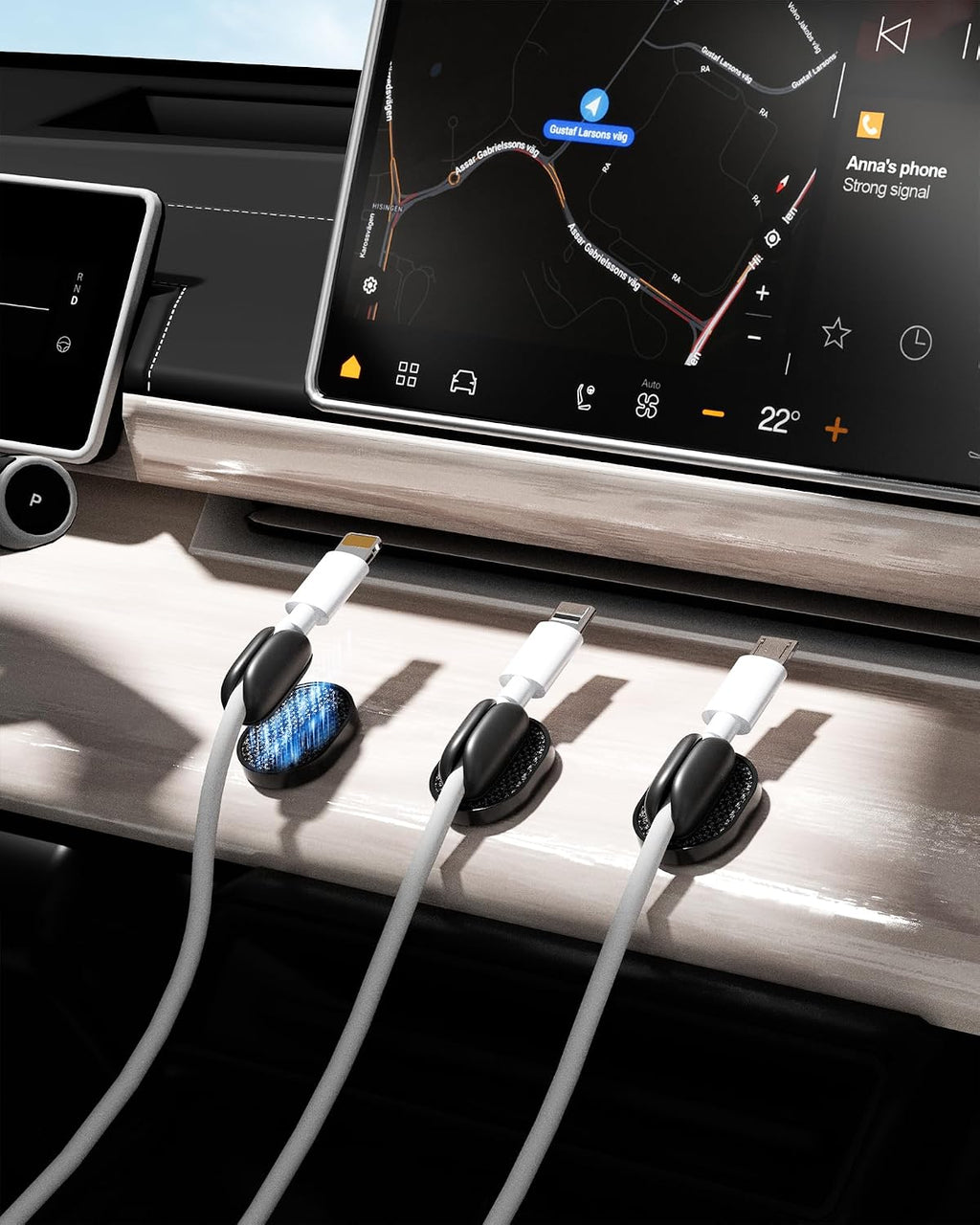 6 Pack Puretor Cord Organizer Holders - Strong Adhesive & Magnetic Desk Cable Management, Effortlessly Organize Phone Charging Cords for Home, Office, Car, Desk & Nightstand