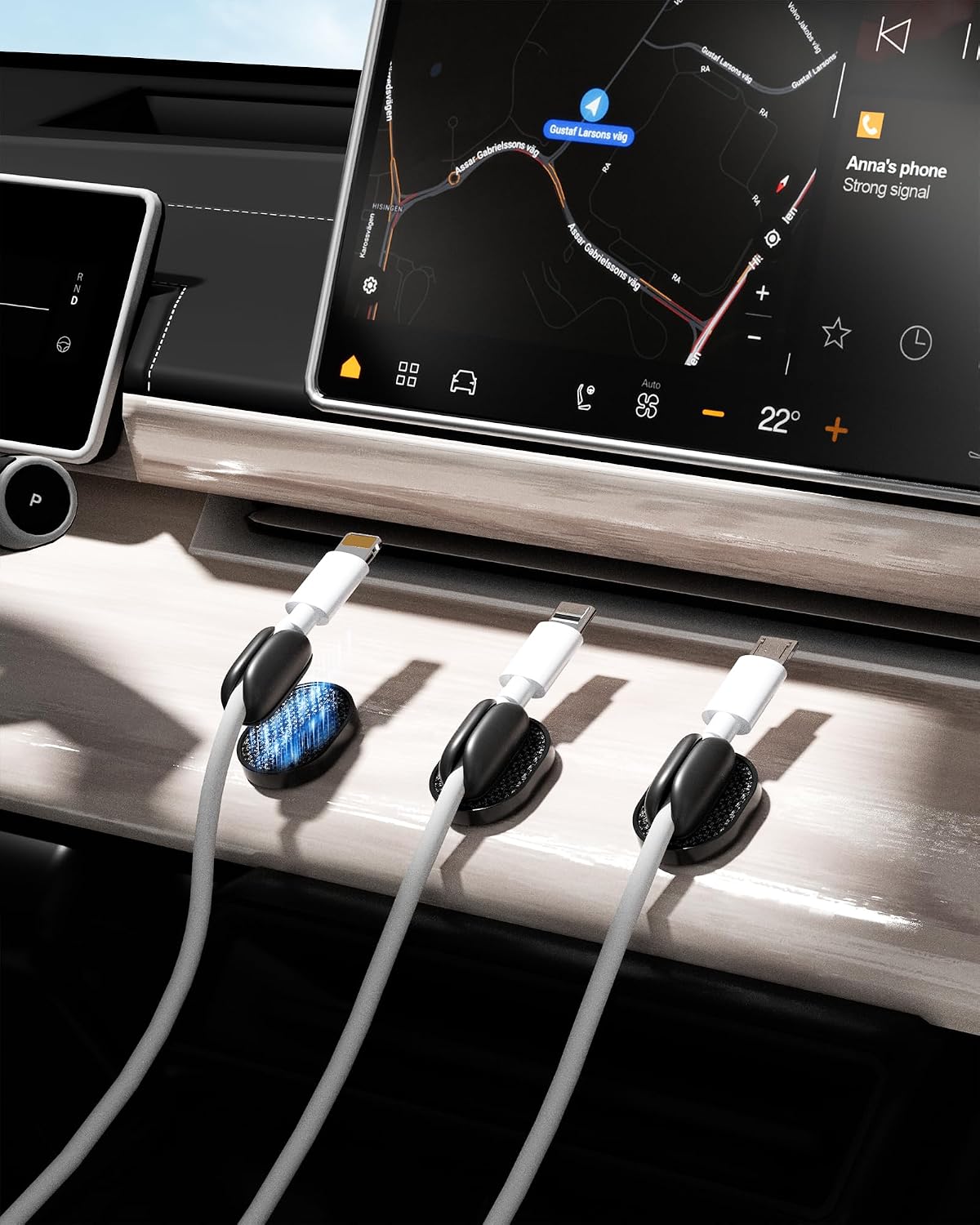 6 Pack Puretor Cord Organizer Holders - Strong Adhesive & Magnetic Desk Cable Management, Effortlessly Organize Phone Charging Cords for Home, Office, Car, Desk & Nightstand