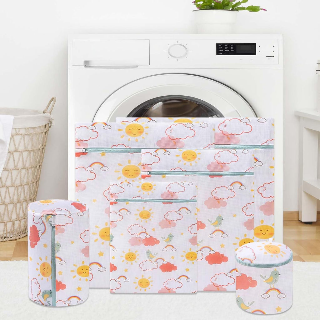 Mesh Laundry Bag Set with Zipper, 6 Sizes for Delicates