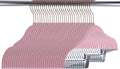 Tosnail 30 Pack Kids Velvet Hangers Children's Clothes Hangers Baby Hangers with Clips - Pink