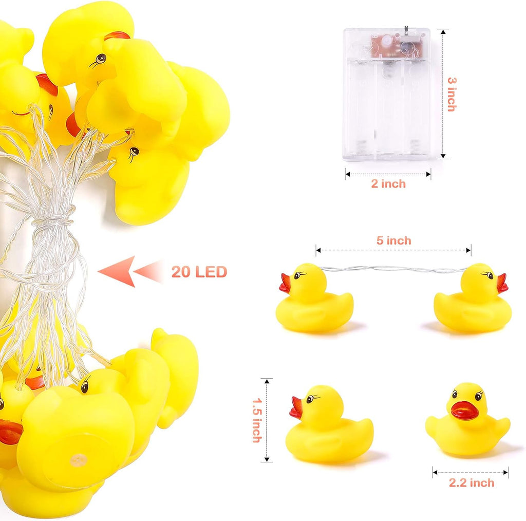 AceList 20 LED Children's Room LED String Lights for Holiday Wall Window Tree Decorative Party Yard Garden Kids Bedroom Living Dorm Uses Squeeze Sound Squeaky - Duck