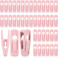 Pink Velvet Hangers Clips, 80 Pack Strong Finger Clips