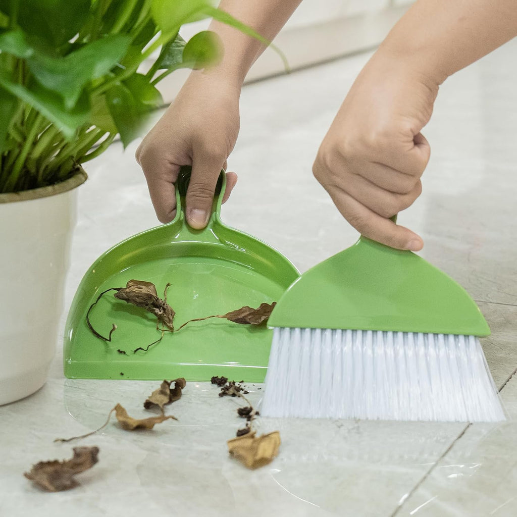 THINKLEARN 2PCS Small Dust Pan and Brush Set