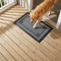Muddy Mat® Meshy Mat® Door Mat Heavy-Duty Quick-Dry Floor Mat, Sand & Dirt Trapper for Indoor & Outdoor, Ideal for Entrance, Patios & Garages,Low-Profile,Non-Slip,Washable– Border 16"x24"x0.4"
