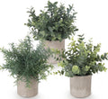 Lemonfilter Fake Plants,3PCS Artificial Plants Indoor Eucalyptus Desk Decor