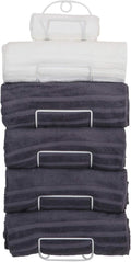 Towel Racks for Bathroom Wall Mounted Metal Wine Rack Towel Shelf Towel Holder for Bath White