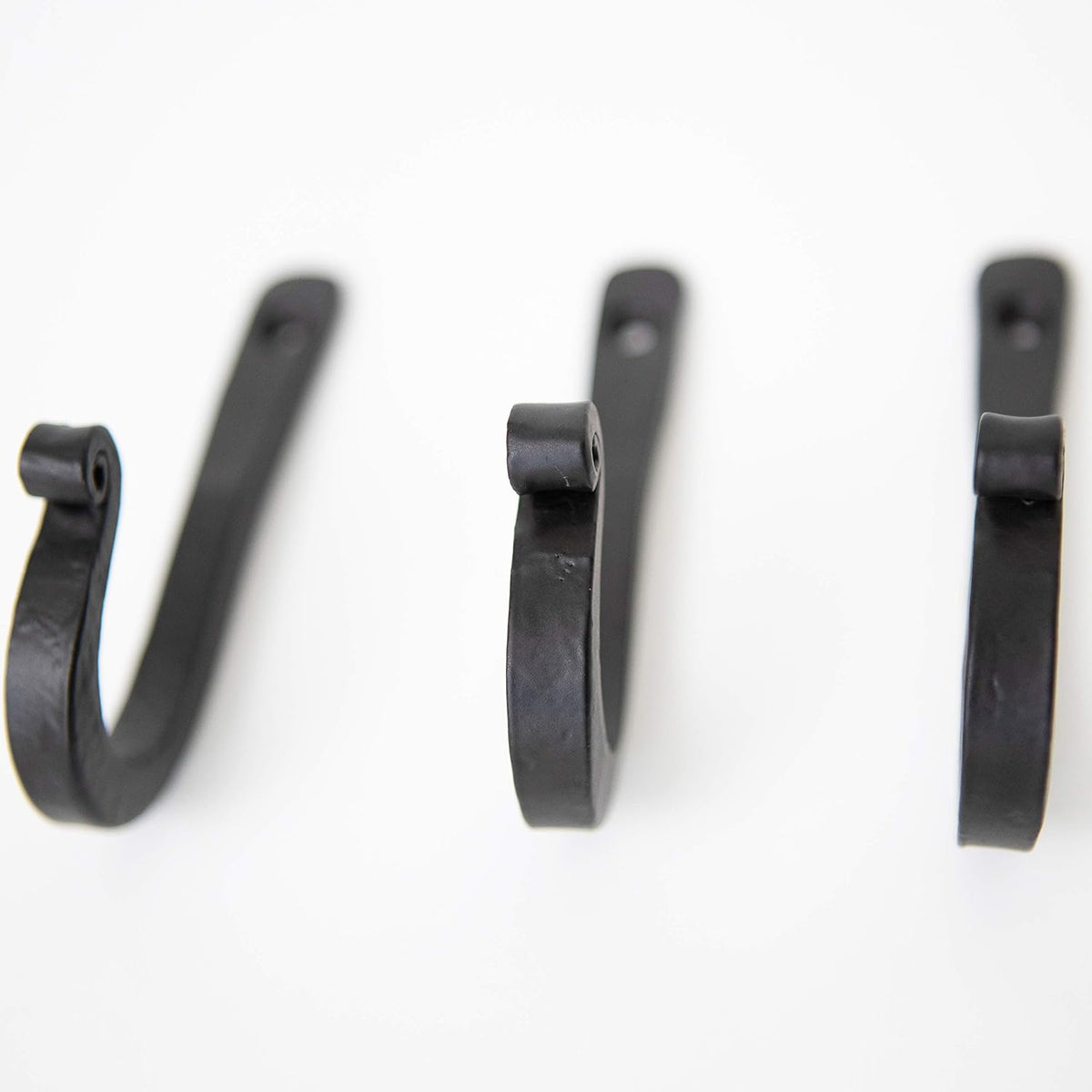 Decorative Wrought Iron Wall Hooks, Heavy Duty, Set of 3