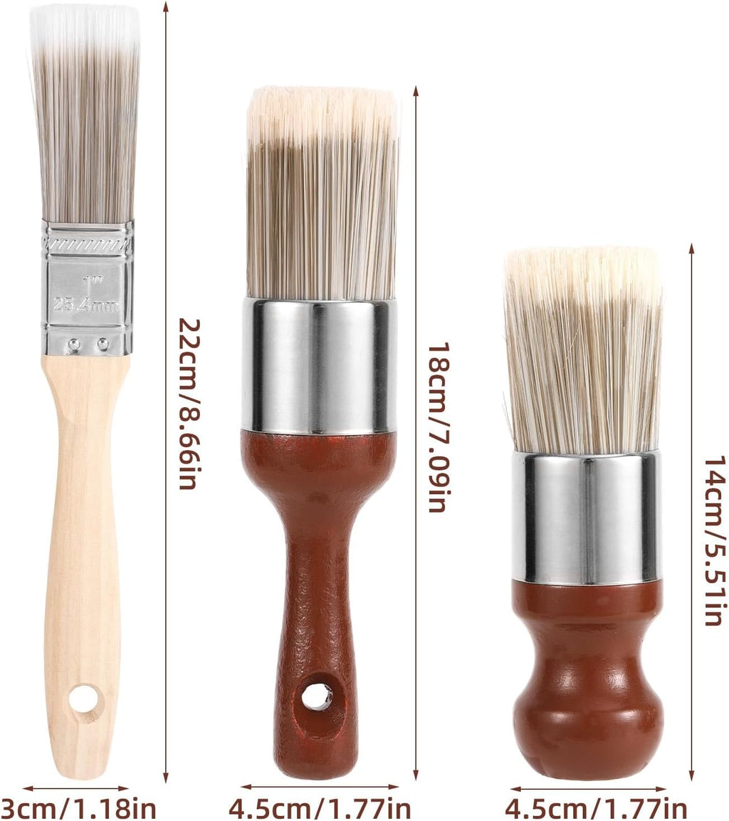 3pcs Leather Furniture Salve Brush, 3 Styles (Small)