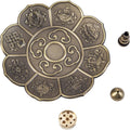 Brass Plate Incense Holder Set- 4 in 1 Incense Burner - for Smudging Bowl, Offering Bowl, Incense Burner Holder, Ash Catcher,Jewelry Dish (Large Sized)