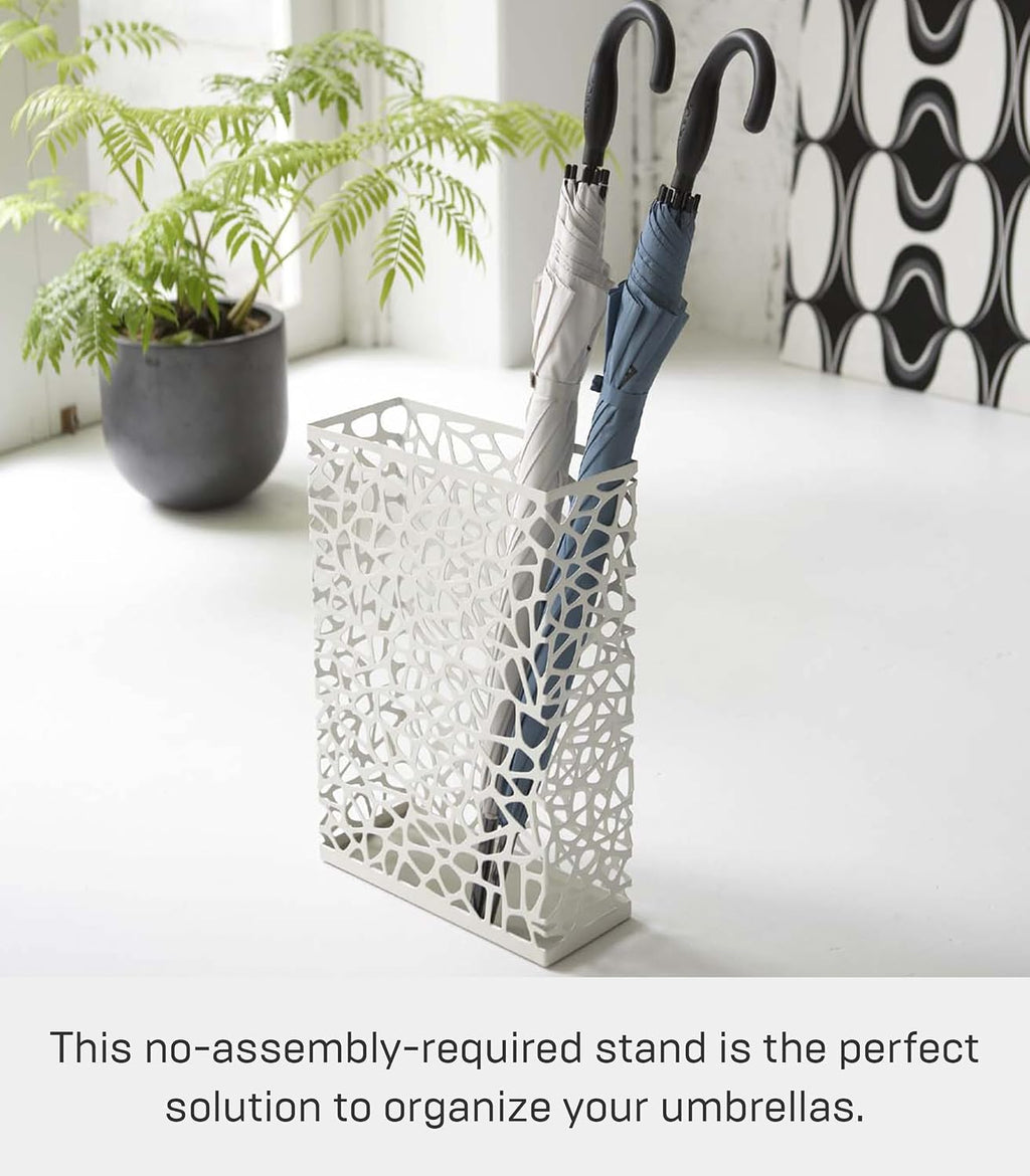 YAMAZAKI Home Nest Umbrella Stand - Storage for Umbrellas and Walking Canes - Rectangle - Steel - Holds Up to 10 Umbrellas