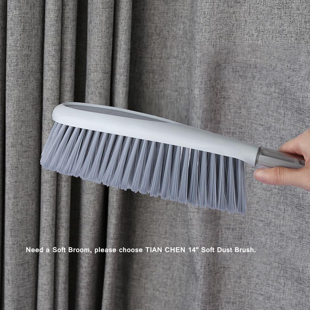 Hand Broom, 14 inch Large Counter Duster Slightly Stiff Bristle