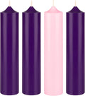 Mega Candles Unscented Advent Bell Top Pillar Candle Set 4 ct 2" x 9"