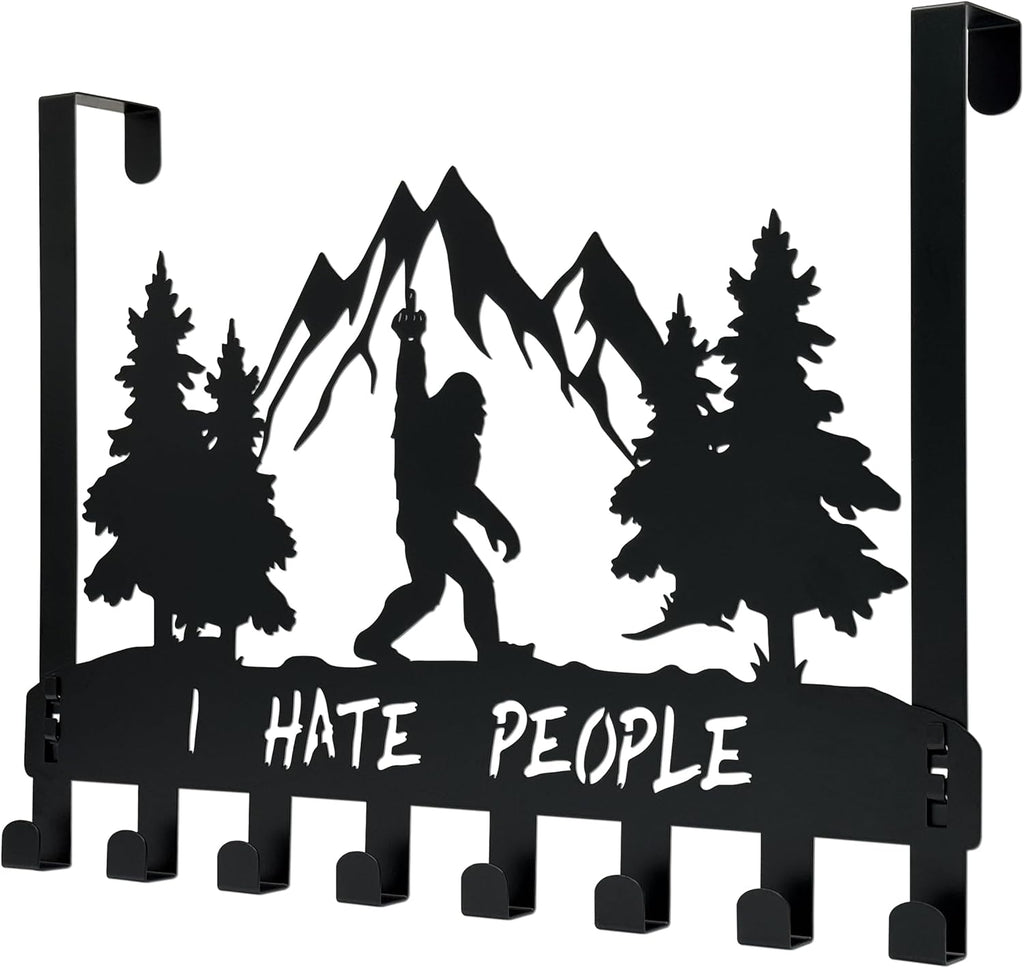 Bigfoot Over the Door Hook Hanger,8 Decorative Towel Rack Organizer