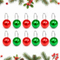 12 PCS Christmas Ball Shower Curtain Hooks Ball Ornament for Bathroom