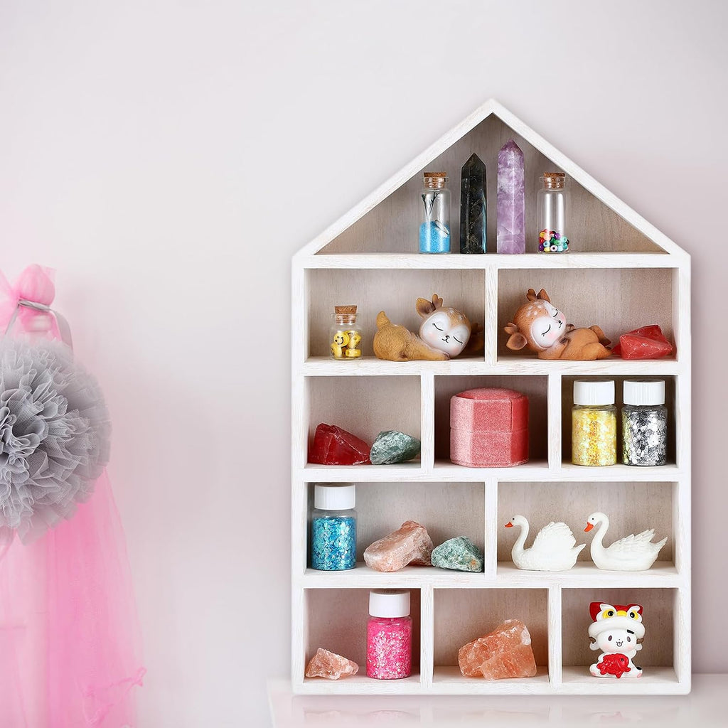 Threehoney Wooden Shadow Cubby Box, Wood, 10x15x2.24'', Classic