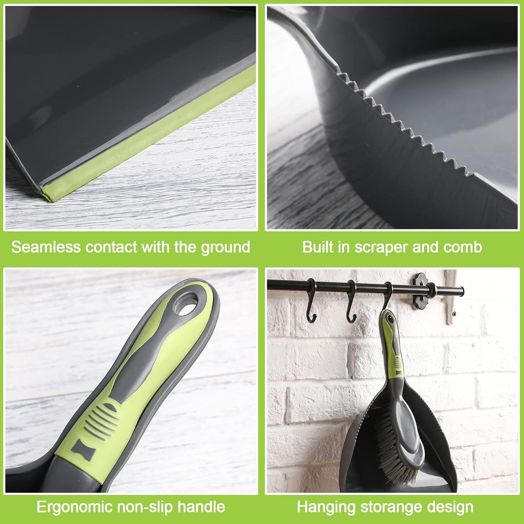 Zopeal 6 Set Dustpan and Brush Set, Small Handheld Broom for Home Kitchen