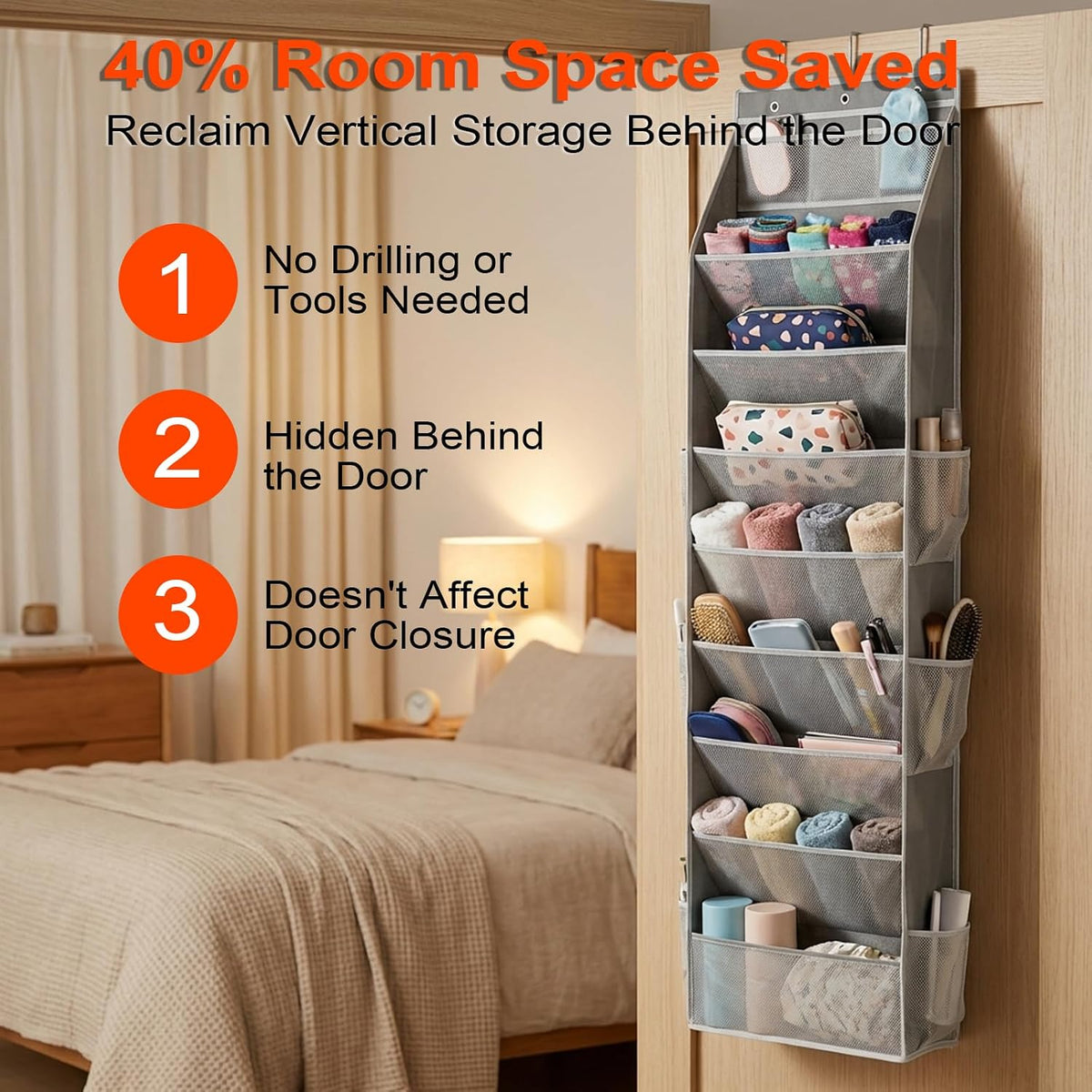 Bedroom Organization Kit - Hanging Storage Organizer - Non Woven Shoe Bags