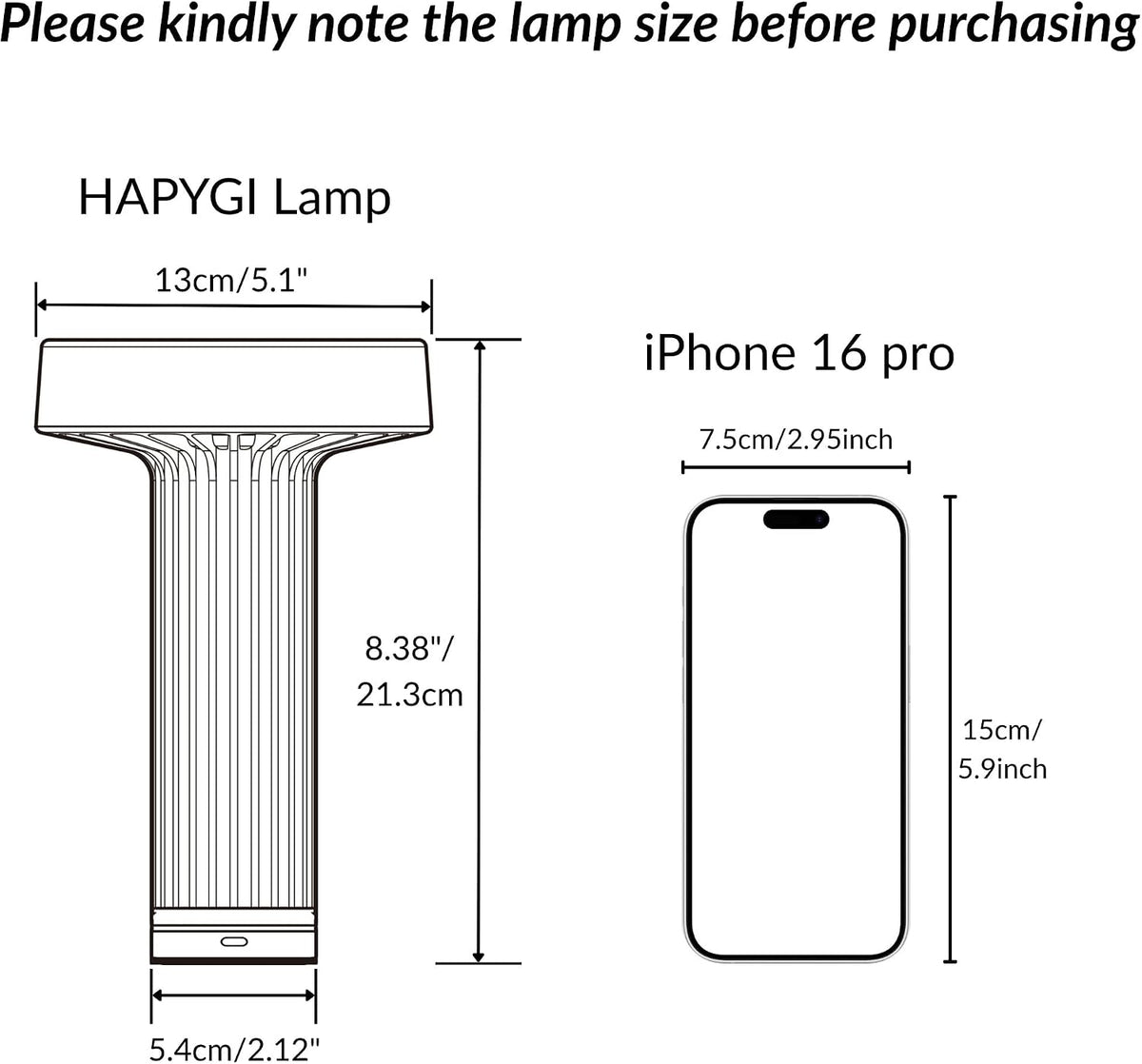 HAPYGI Cordless Table Lamp–Touch Sensor with Stepless Dimming, 5200mAh Rechargeable Battery & 100% Aluminum Body, Modern Minimalist Portable Night Light for Bedroom, Nightstand, Home Decor (Rose)