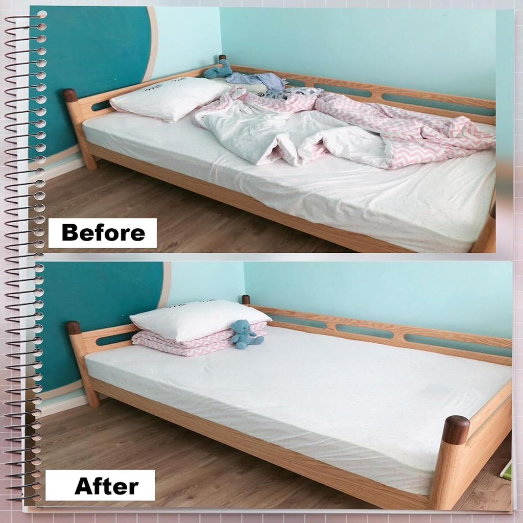 10 pcs Adjustable Bed Sheet Straps,Bed Sheet Clips, Elastic Bed Fitted Sheet Holder from 14 to 39 Inch,Couch/Sofa Cover Straps,Sheet Fastener Suspenders,Fitted Sheet Straps Clips,White