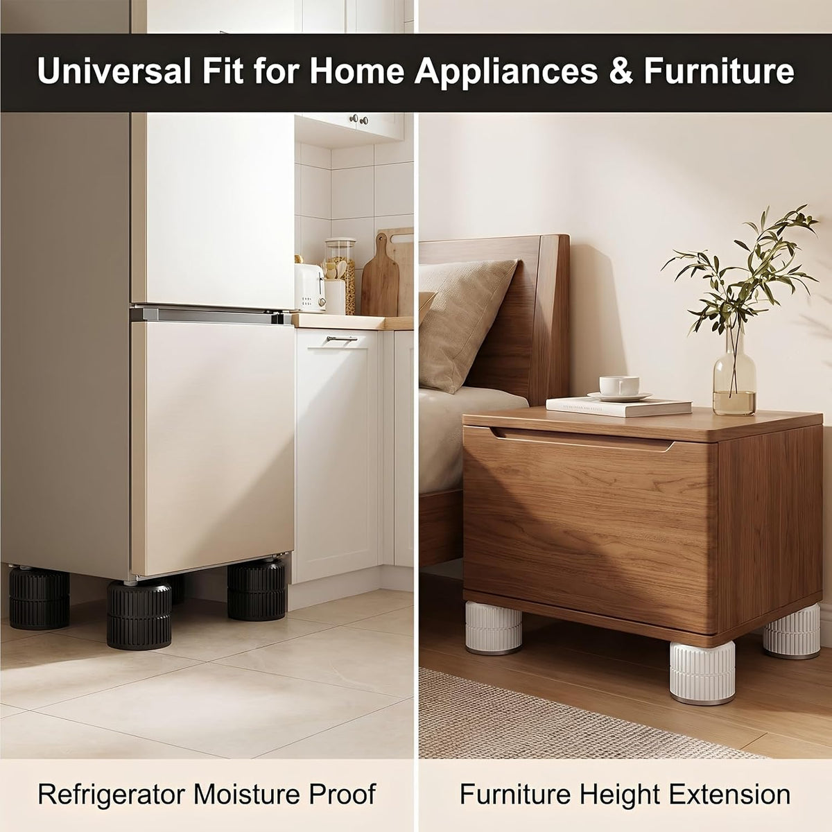 Bed Risers Heavy Duty 1.1-3.5 in, Furniture Risers for Table Sofa