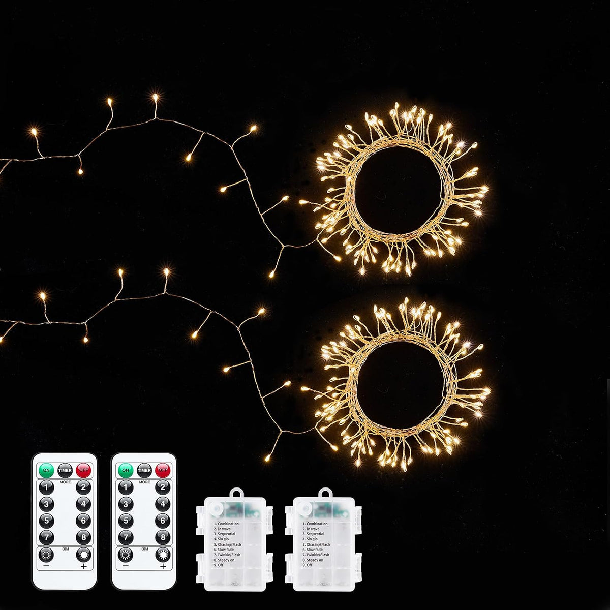 Minetom Fairy Lights Battery Operated, Twinkle String Lights 5ft 60LED